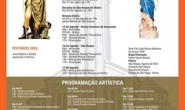 Festa de Agosto de São Roque volta após 2 anos