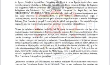 Candidato à presidência Padre Kelmon representa Igreja católica apostólica ortodoxa do Peru